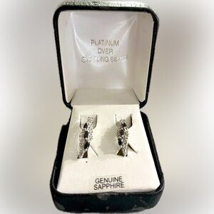 🌟🌟 NWOT Sterling Silver Sapphire Earrings!!!